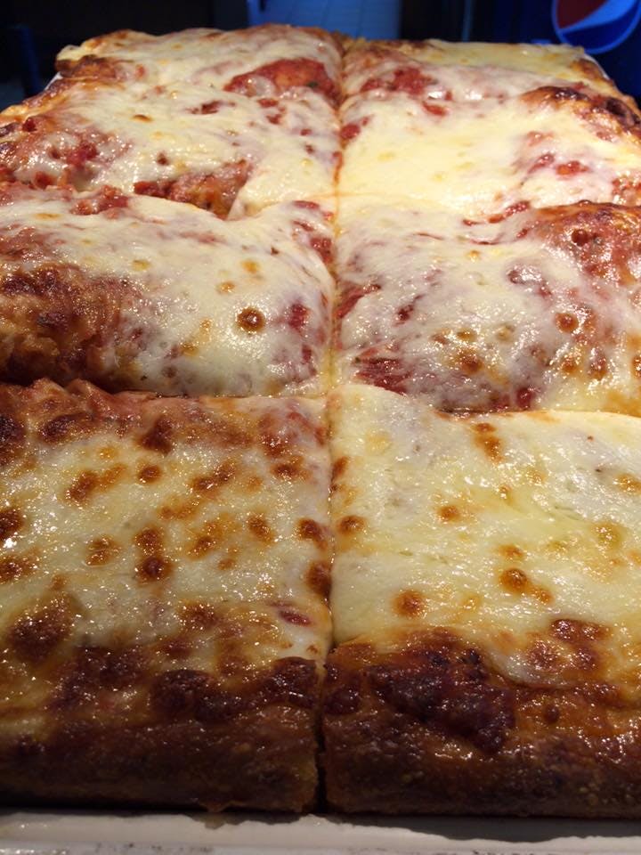 Sicilian Cheese Pizza Slice