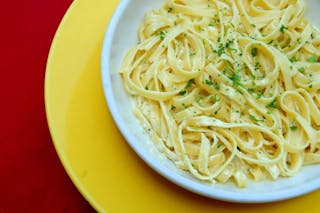 Pasta with Pesto Cream Sauce