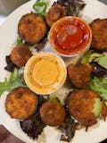Fried zucchini and fried mushroom