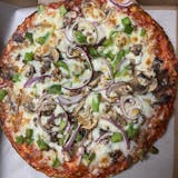 Cheesesteak pizza