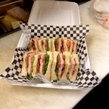 Ham & Cheese Club Sandwich with French Fries