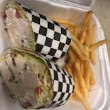 Chicken Fresco Wrap with French Fries
