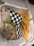 Chicken Fresco Wrap with French Fries