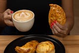 2 EMPANADAS 1 COFFEE WITH MILK