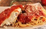 Chicken Parmigiana with Spaghetti