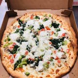 Sicilian White Veggie Pizza