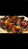Mussels over Pasta