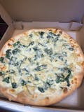 Spinach and artichoke pizza