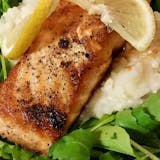 Pan Seared Atlantic Salmon with Risotto