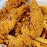 Chicken Strips with Crispy Fries