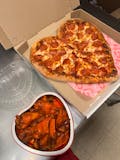 Heart-Shaped Pizza & 10 Wings Special