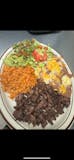 #7- Carne Asada Steak Plate, Rice & Beans