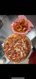 Large Pizza with Two Topping Pizza, 12 Wings Special