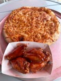 One Medium One Topping Pizza & 8 Wings Special
