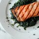 Grilled Salmon with Spinach