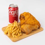 2 Pieces Chicken w/Fries & can Soda