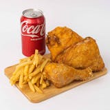 3 Pieces Chicken w/Fries & can Soda