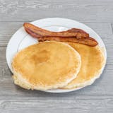Golden Brown Pancakes with Bacon Breakfast