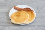 Golden Brown Pancakes with Bacon Breakfast