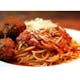 Spaghetti with Meatballs, Garlic Bread & Salad Special