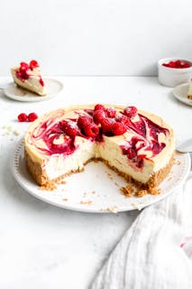 White Chocolate Rasberry Cheesecake