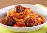Spaghetti with Meatballs & Mozzarella Cheese