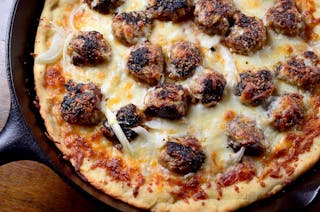 Chicken Meatball Pizza