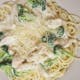 Spaghetti with Fresh Garlic, Olive Oil, Chicken & Broccoli