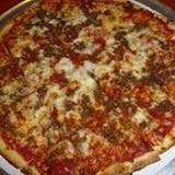 Thin Crust Cheese Pizza with Two Topping