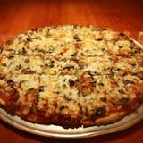 Thin Crust Cheese Pizza with Three Topping