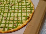 Garlic Chicken Pesto Pizza Slice