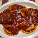 Spinach Ravioli with Meatball