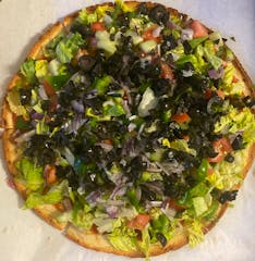 Salad gluten free pizza