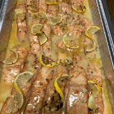 Baked Salmon with Lemon Butter White Wine