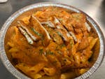 Pasta with Fried Chicken Cutlet in Vodka Sauce