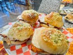 jumbo chicken parm garlic knot slider