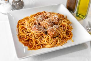 Pasta with Meatball Parmigiana