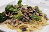 Pasta with Bacon, Olives, Mushrooms & Broccoli