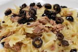 Pasta with Olives & Tuna in Olive Oil