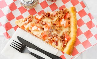 Bacon Chicken Rancher Stuffed Pizza Slice