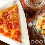Pizza Slice with One Topping, 16 oz. Soda & Salad Lunch Pick Up