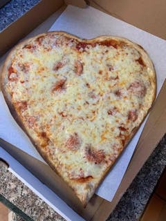 Heart shaped pizza