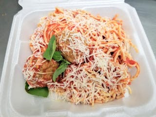 Spaghetti with Meatballs & Meat Sauce