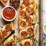 Garlic Bread with Mozzarella Cheese & Pepperoni