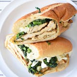 Grilled Chicken, Broccoli Rabe with Mozzarella Wedge