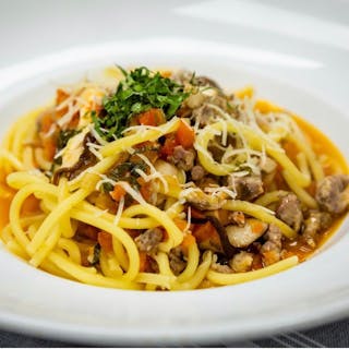Bucatini Sausage & Mushroom