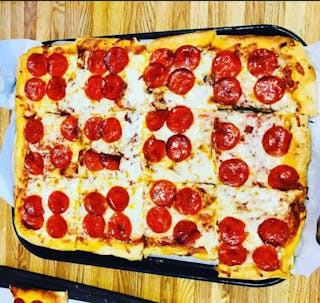 Sicilian Style Pepperoni Pizza