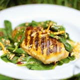 Grilled Chicken with Sauteed Spinach