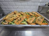 Garlic Parmesan Crusted Salmon Catering