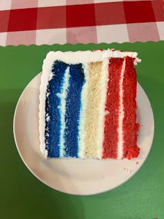 Jumbo 5-Layer Red White and Blue Patriotic Cake